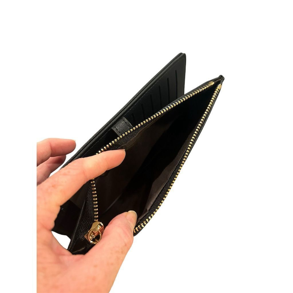Forever Young Wallet Women's OS Black Wristlet Wallet Clutch Purse With Strap - Picture 9 of 10
